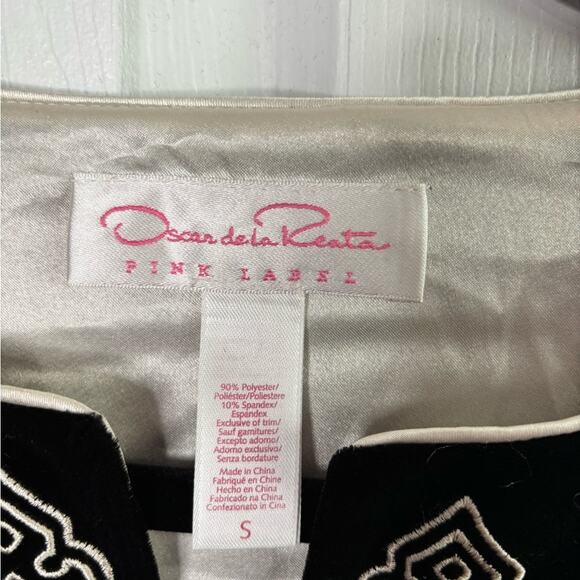 Oscar da le Renta Black Velvet Long Sleeve Caftan Dress Size Small - Picture 5 of 7